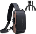 Waterproof Polyester Slim Unisex Crossbody Sling Bag