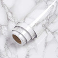 white-Wall Papers Wall Self-Adhesive Stickers Marble Wallpaper Furniture (Size 60 * 200 Cms)