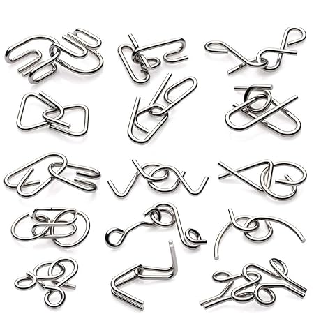 Metal Wire Puzzles (Set of 12)