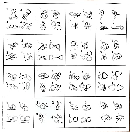 Metal Wire Puzzles (Set of 12)
