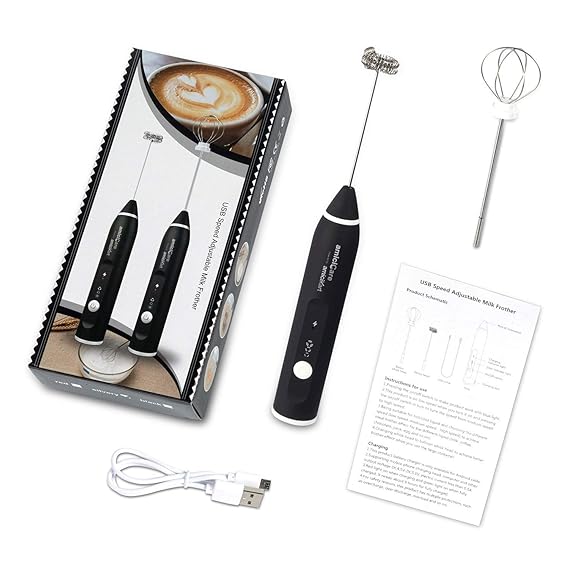 3-Speed USB Rechargeable Milk Frother