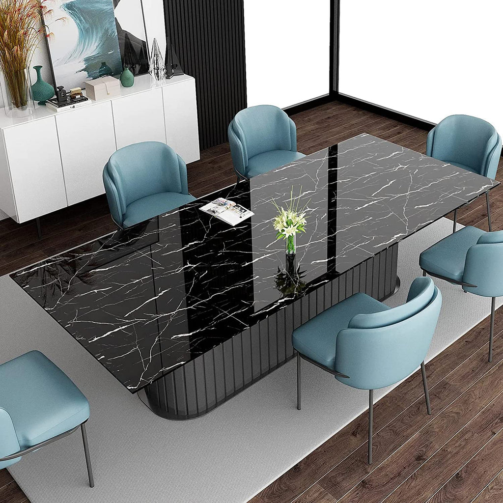 black-Wall Papers Wall Self-Adhesive Stickers Marble Wallpaper Furniture (Size 60 * 200 Cms)