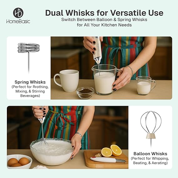 3-Speed USB Rechargeable Milk Frother